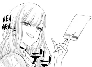 😏 HEH HEH! Аниме, Манга, Ухмылка, Женщина telegram sticker