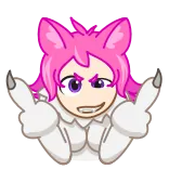🖕 ステッカー, 漫画, 猫, 中指 telegram sticker
