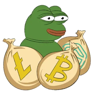 💵 Pepe the Frog pepe, カエル, 仮想通貨, ビットコイン, ライトコイン, ミーム, デジタル通貨 telegram sticker