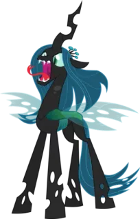 😡 Queen Chrysalis My Little Pony Pônei, Rainha, Chrysalis, MLP, Vilão, Changeling telegram sticker