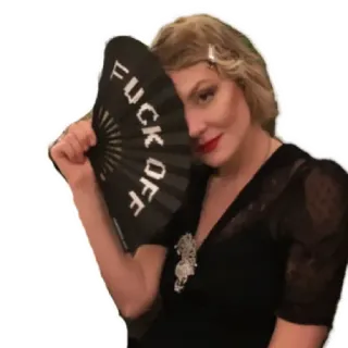 🖕 FUCK OFF Fan, Frau, Beleidigend, Schimpfwort telegram sticker