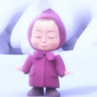 💖 Masha Masha and the Bear Mascha, Mascha und der Bär, Cartoon, Figur, Mädchen, Winter whatsapp sticker