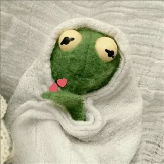 🐸 Kermit Kermit o Sapo, fantoche, fofo, amor, embrulhado, aconchegante, sapo whatsapp sticker