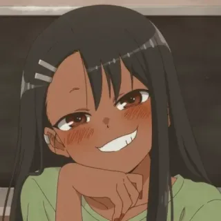 🙂 Nagatoro Don't Toy With Me, Miss Nagatoro 애니메이션, 만화, 소녀, 미소, 만화, 캐릭터 telegram sticker