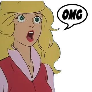 😱 OMG hoạt hình, sốc, phụ nữ, ngạc nhiên, thán từ, ôi trời ơi telegram sticker