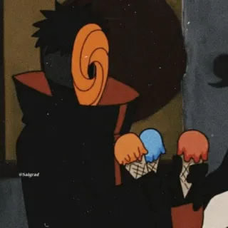 🕷 Tobi anime, naruto, manga, ice cream, cartoon telegram sticker