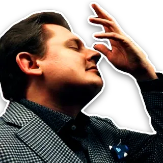 ☺️ mann, sticker, porträt, anzug, geste telegram sticker