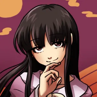 🤔 Anime, Mangá, Garota, Morena, Ilustração, Personagem telegram sticker