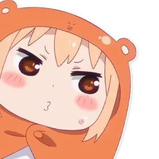 😗 Umaru Doma Himouto! Umaru-chan Аниме, Мультфильм, Умару, Himouto, Dama, Персонаж, Наклейка telegram sticker