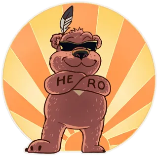 Mishka telegram stickers