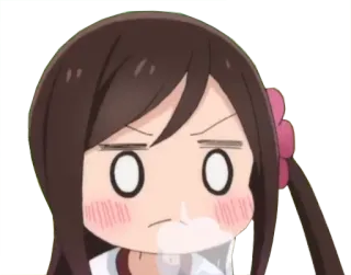 😤 anime, angry, cute, girl, meme telegram sticker