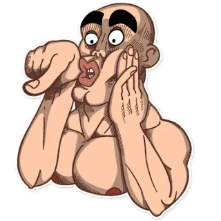 😧 Kartun, Karikatur, Lucu, Aneh, Berlebihan, Ilustrasi telegram sticker