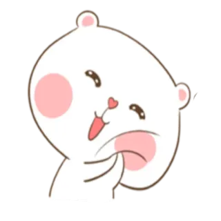 ☺️ carino, orso, cartone animato, animale, felice, kawaii telegram sticker