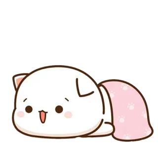 🥱 кот, милый, каваий, очаровательный, одеяло, сонный telegram sticker