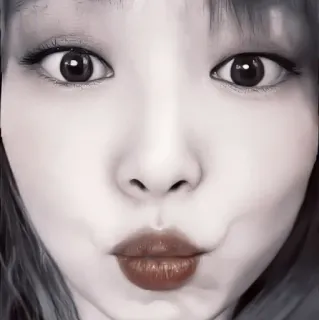 🍥 vrouw, gezicht, portret, make-up, schoonheid, selfie whatsapp sticker