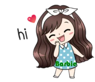 👋 Barbie hi
Barbie мультфильм, девушка, приветствие, милый, привет, каваи telegram sticker