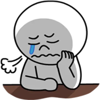 😢 เศร้า, ร้องไห้, น้ำตา, การ์ตูน, อารมณ์, ไม่มีความสุข telegram sticker