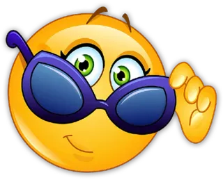 😎 Emoji, Kacamata hitam, Wajah tersenyum telegram sticker