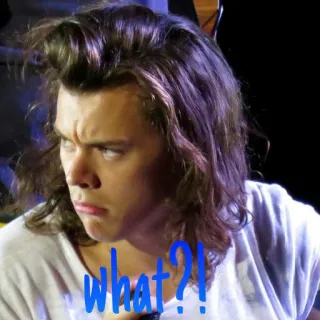 😒 Harry Styles what?! harry styles, confus, célébrité, mème telegram sticker