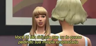 😂 Você tá tão ridícula que eu to quase pedindo sua miopia emprestada the sims, gra wideo, mem, humor telegram sticker