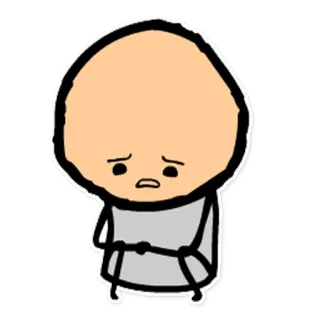 😒 Cyanide and Happiness, Cartoon, Verdrietig, Personage, Sticker telegram sticker