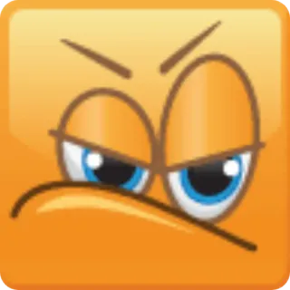 😠 生气, 脸, 烦躁, 表情符号, 卡通 telegram sticker