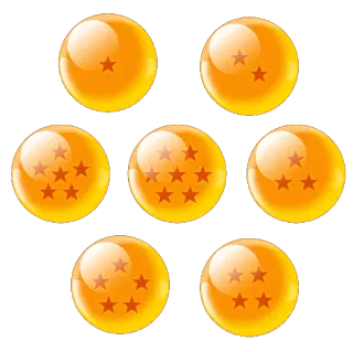 🔅 dragon ball, animé, orbes, collection, étoiles telegram sticker