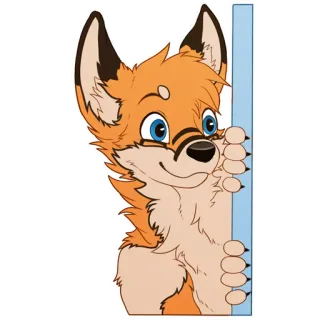 👀 rubah, furry, kartun, binatang, karakter telegram sticker