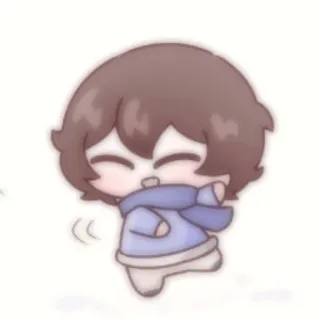 🍫 imut, chibi, syal, anime, kartun telegram sticker