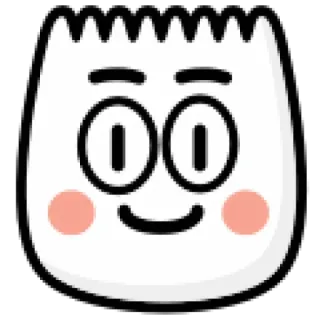 😳 Emoji, Cara, Sticker, Dibujo animado, Expresión telegram sticker