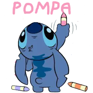 🐨 Stitch POMPA cartoon, alien, cute, Stitch, Lilo & Stitch telegram sticker