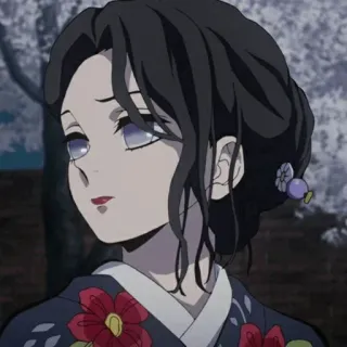🎏 Amane Ubuyashiki Demon Slayer anime, demon slayer, amane ubuyashiki, kimono, character telegram sticker