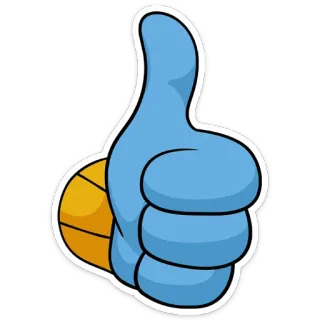 👍 Jempol, Suka, Bagus, Persetujuan, Tangan, Positif telegram sticker