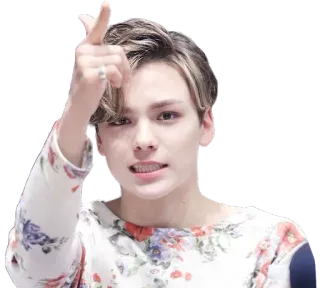 😬 Vernon kpop, penyanyi, korea, anak laki-laki, gestur hati, kemeja bunga telegram sticker
