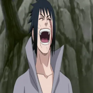 😂 Sasuke Naruto Sasuke, Naruto, anime, manga, crying, blood, emotional, pain telegram sticker
