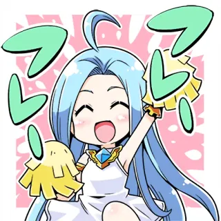 🤩 애니메이션, 만화, 치어리더, 귀여운, 카와이 telegram sticker