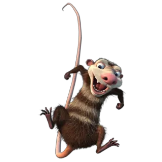 😄 Crash Ice Age Kartun, Opossum, Binatang, Lucu, Karakter telegram sticker
