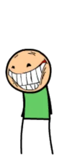 😁 Cyanide and Happiness, คนไม้ขีด, การ์ตูน, ยิ้ม telegram sticker