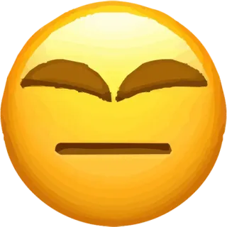 😕 emoji, arrogant, gesicht, gelb whatsapp sticker