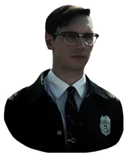 😕 Edward Nygma Gotham Эдвард Нигма, Готэм, стикер, персонаж, очки telegram sticker