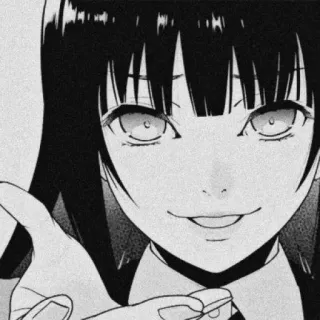 💗 Anime, Manga, Mujer, Chica, Cara, Blanco y negro telegram sticker