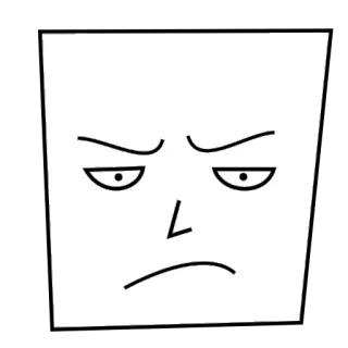 😠 visage, en colère, dessin animé, expression, illustration telegram sticker