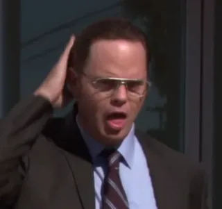 😏 Dwight Schrute The Office Dwight Schrute, The Office, NBC, Comédie, Télévision, Drôle telegram sticker