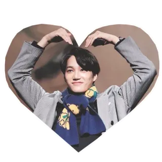 ♥️ kpop, idol, corazón, corazón con dedos, coreano, masculino, cantante whatsapp sticker