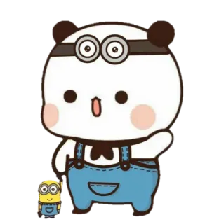 🐻 Panda, Kartun, Lucu, Stiker, Minion telegram sticker