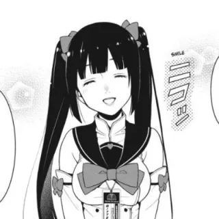 🃏 SMILE smile, anime, manga, happy, girl, school uniform, cute telegram sticker