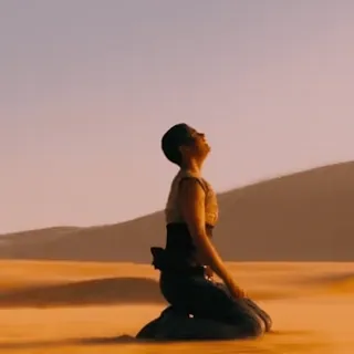 🗣 Furiosa Mad Max: Fury Road movie, desert, action, film, warrior, post-apocalyptic whatsapp sticker