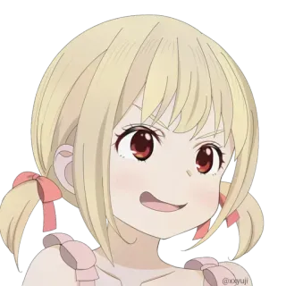 😈 Chisato Nishikigi Lycoris Recoil Anime, Rubia, Linda, Chica, Personaje, Chisato Nishikigi, Lycoris Recoil telegram sticker
