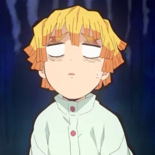 💛 Zenitsu Agatsuma Demon Slayer anime, zenitsu, demon slayer, sleepy, cartoon, manga whatsapp sticker