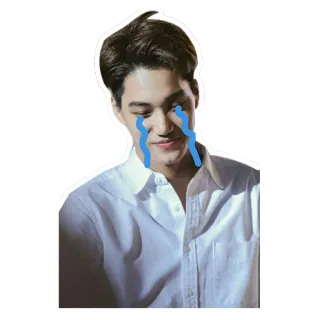 🕶 piangere, triste, emozionale, lacrime, uomo, ritratto telegram sticker